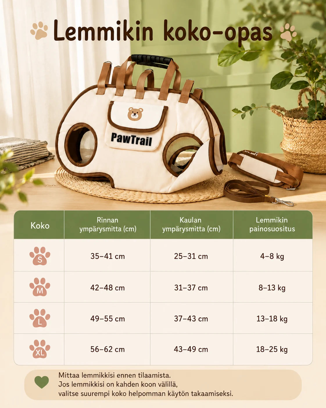 PawTrail Companion Carrier – Pehmytmateriaalinen lemmikkikantolaukku