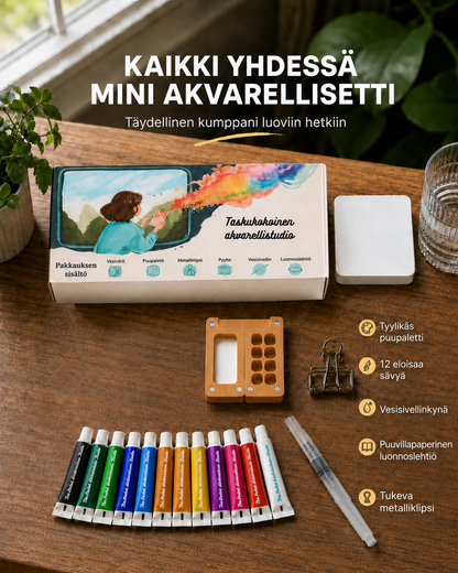 Taskukokoinen vesiväristudio