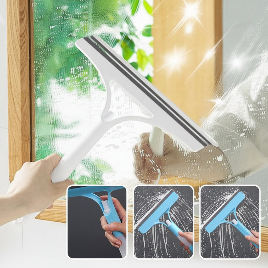 3-in-1 ikkunanpesin sisäänrakennetulla suihkepullolla