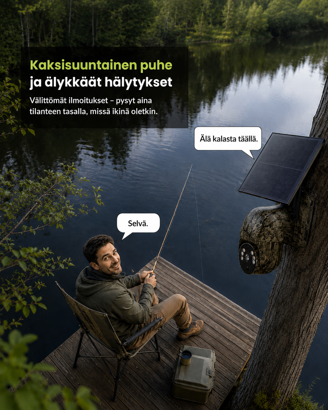 SolarWatch 360 Camo - Aurinkokäyttöinen langaton valvontakamera