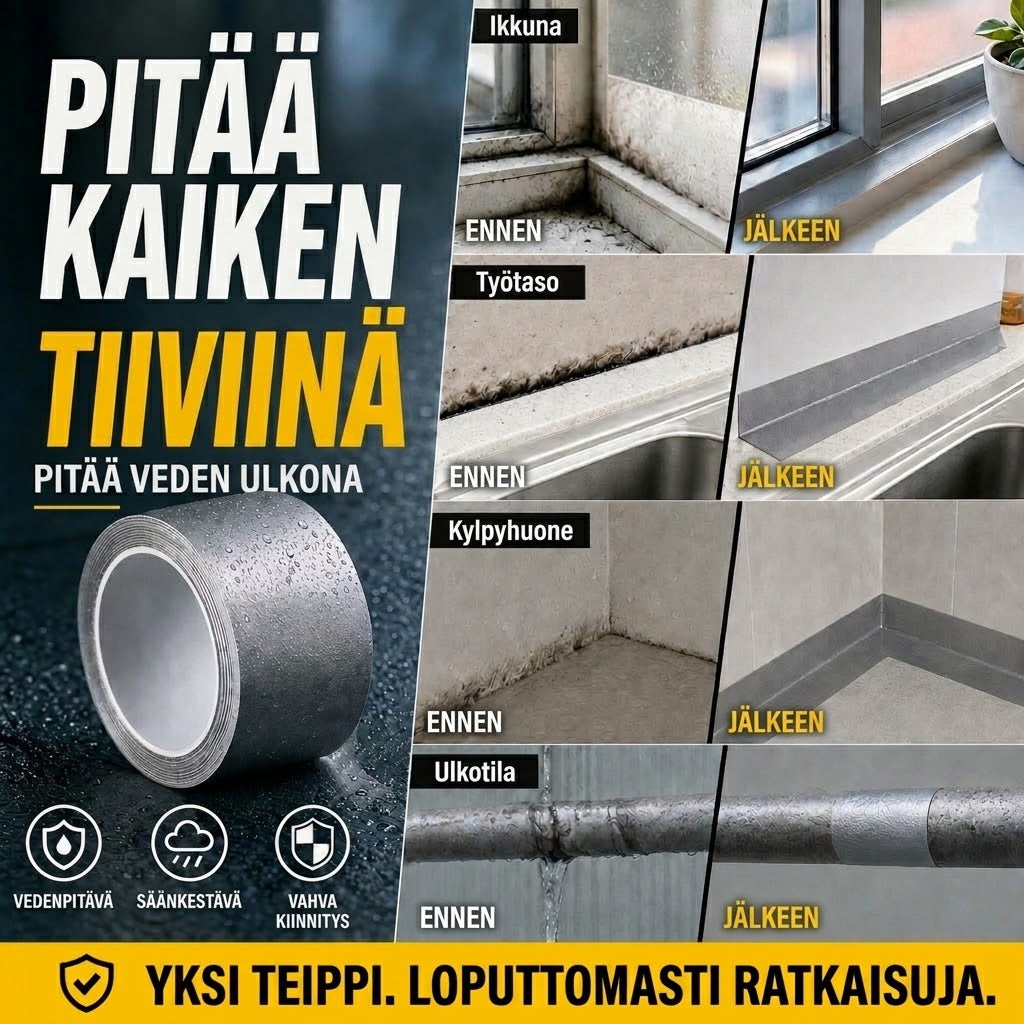 Yleiskäyttöinen tiivistenauha – Vedenpitävä ja kestävä