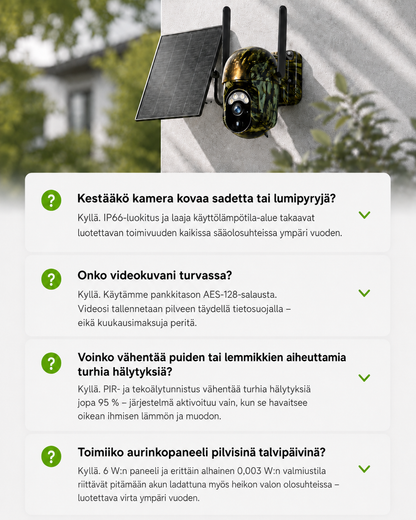 SolarWatch 360 Camo - Aurinkokäyttöinen langaton valvontakamera