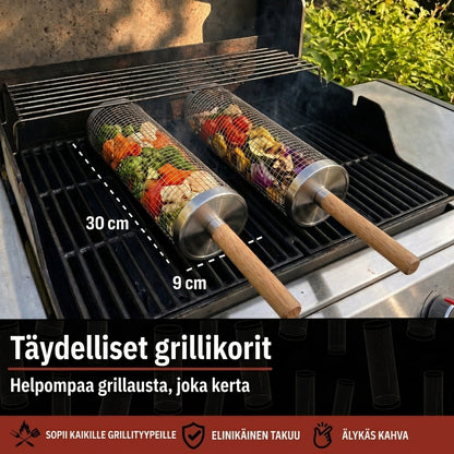Pyörivä grillikori