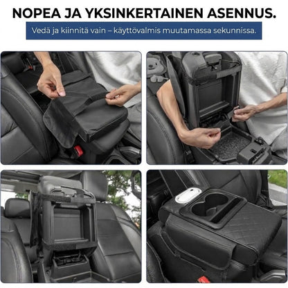 5-in-1 nahkainen säilytyslokero auton keskikonsoliin